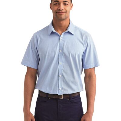 Men's Microcheck Gingham Cotton Shirt Thumbnail