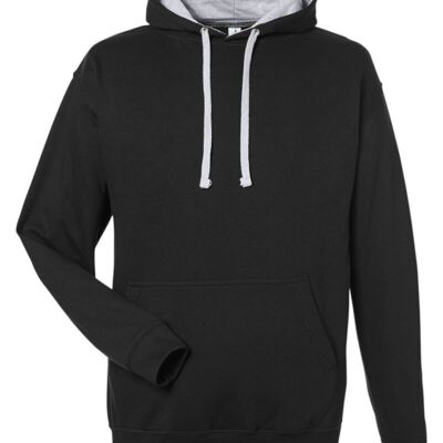 Unisex Midweight Varsity Contrast Hooded Sweatshirt Thumbnail