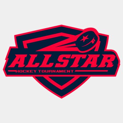 All Star Hockey Tournament logo template Thumbnail