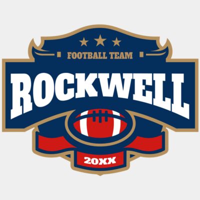 Rockwell Football team logo template Thumbnail